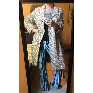 Vintage Double Knit Brown Dress Coat Jacket